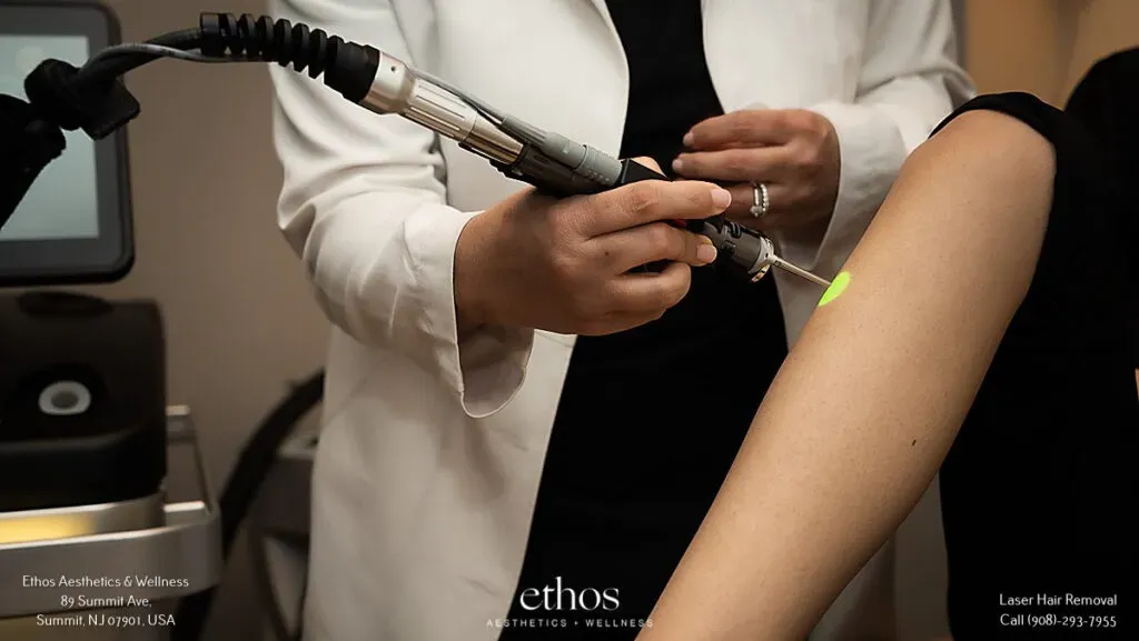 laser hair removal treatment on legs