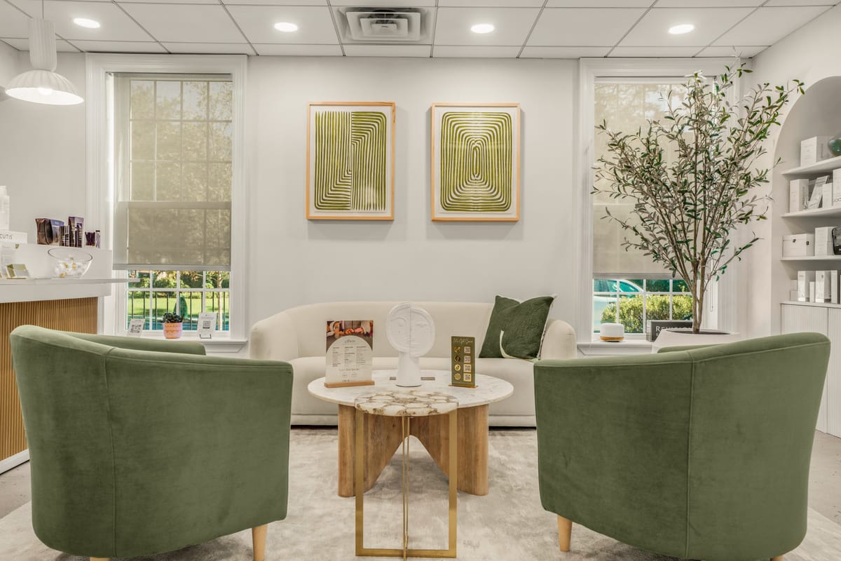 Morristown Ethos seating area with sofa and wall art