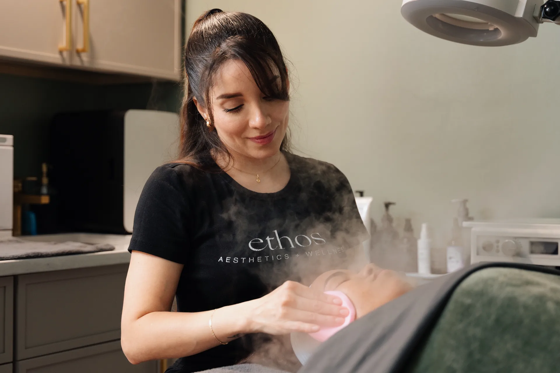 Professional facial treatment at Ethos