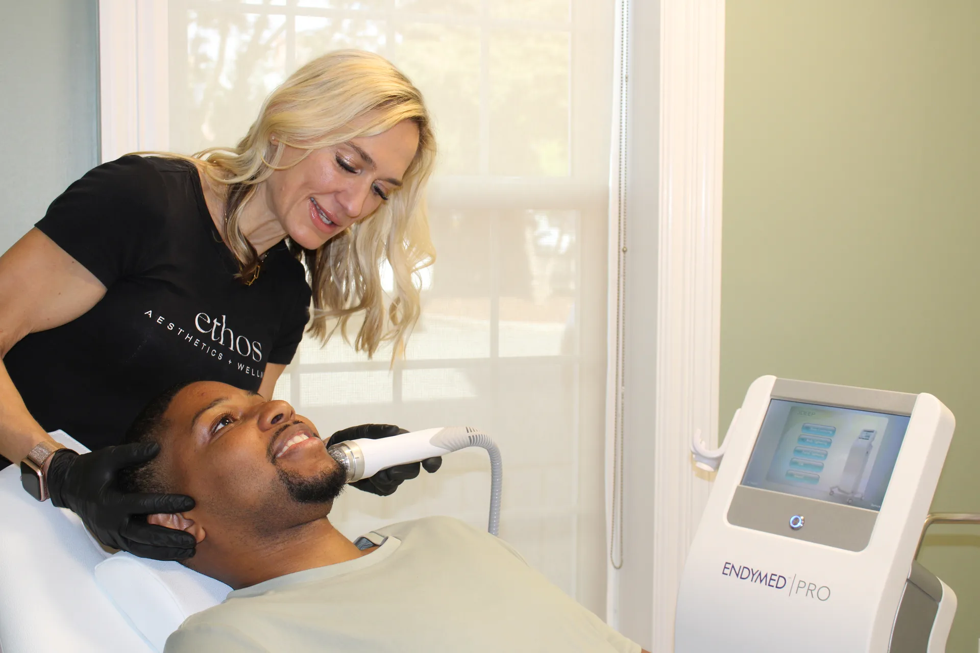 Microneedling facial treatment